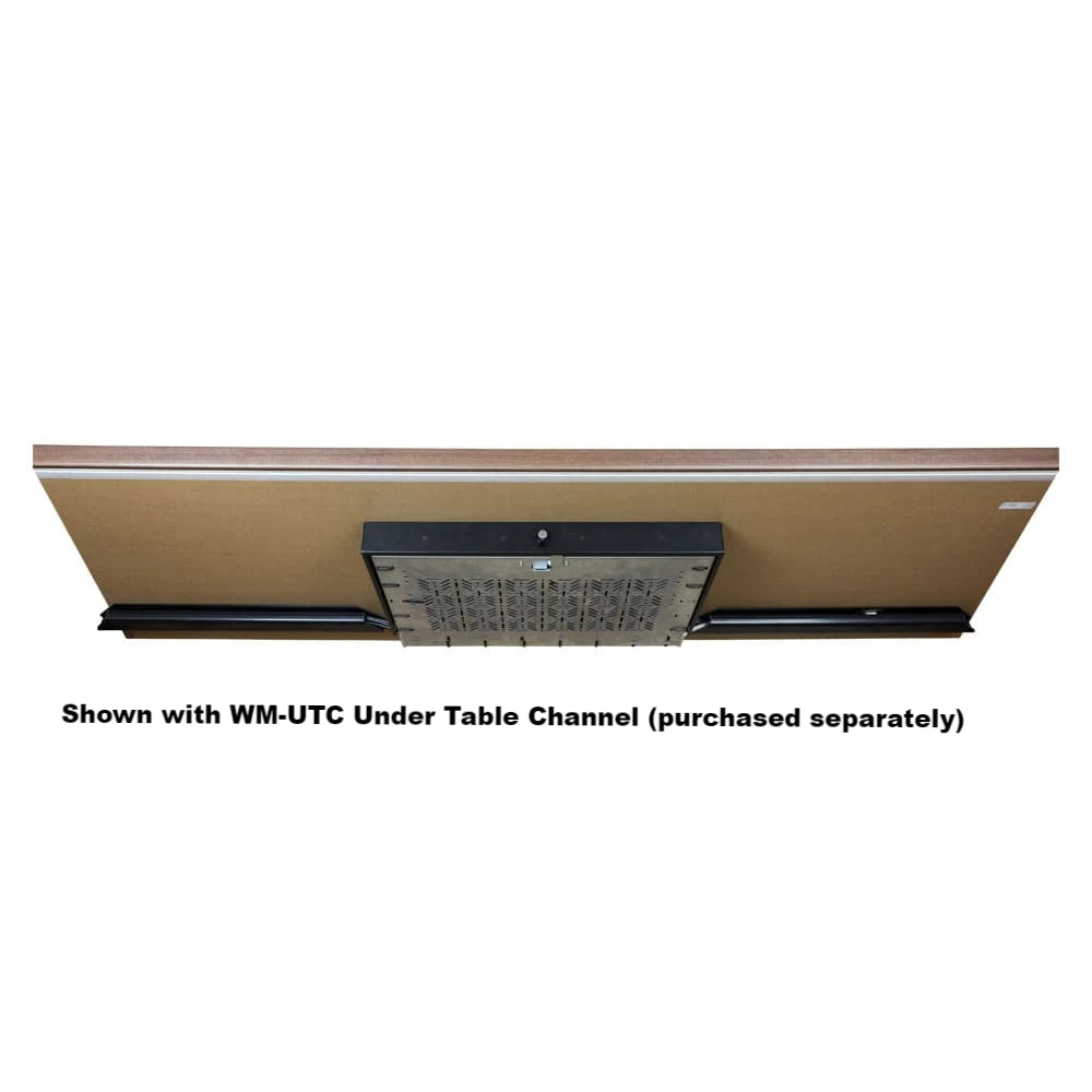 FSR Wire Marshall Under-Table Cable Channel with Mitered Ends 22.5 Video Conference, Box Accessories, Organizer, Finish Black WM-UTC