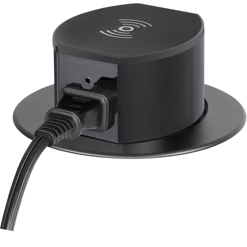 Hubbell RCT600BK Pop Up 15A Outlet, USB-A/C, Wireless Charging, Black