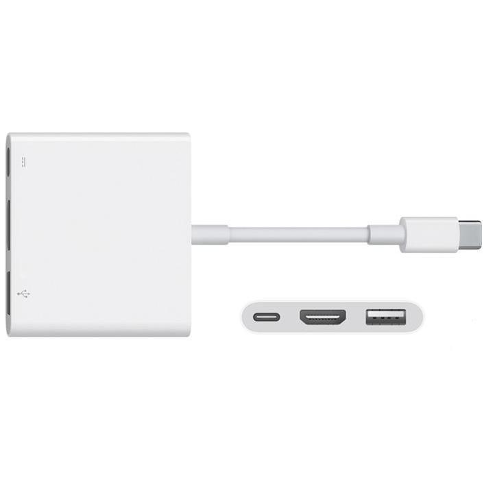 Apple MJ1K2AM/A Lightning to HDMI, and USB-C Multiport Adapter Table Boxes