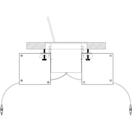 Cable Well Box with HDMI & Cat6 Retractable Cables, 2 Power - Black –  Conference Table Boxes