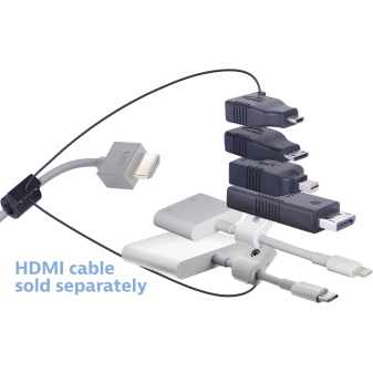Adapter Ring with USB-C, DisplayPort & Mini DisplayPort to HDMI with Cable  Lock - WyreStorm
